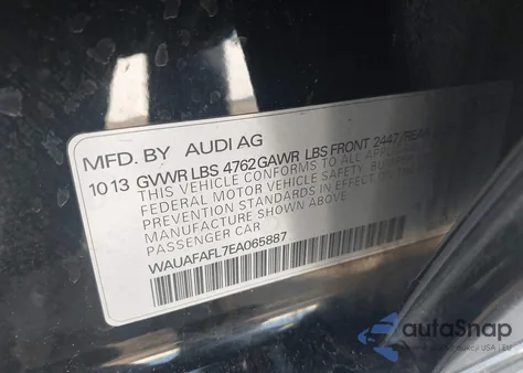 2014 Audi A4 2.0T Premium z USA, uszkodzony, nr VIN WAUAFAFL7EA065887